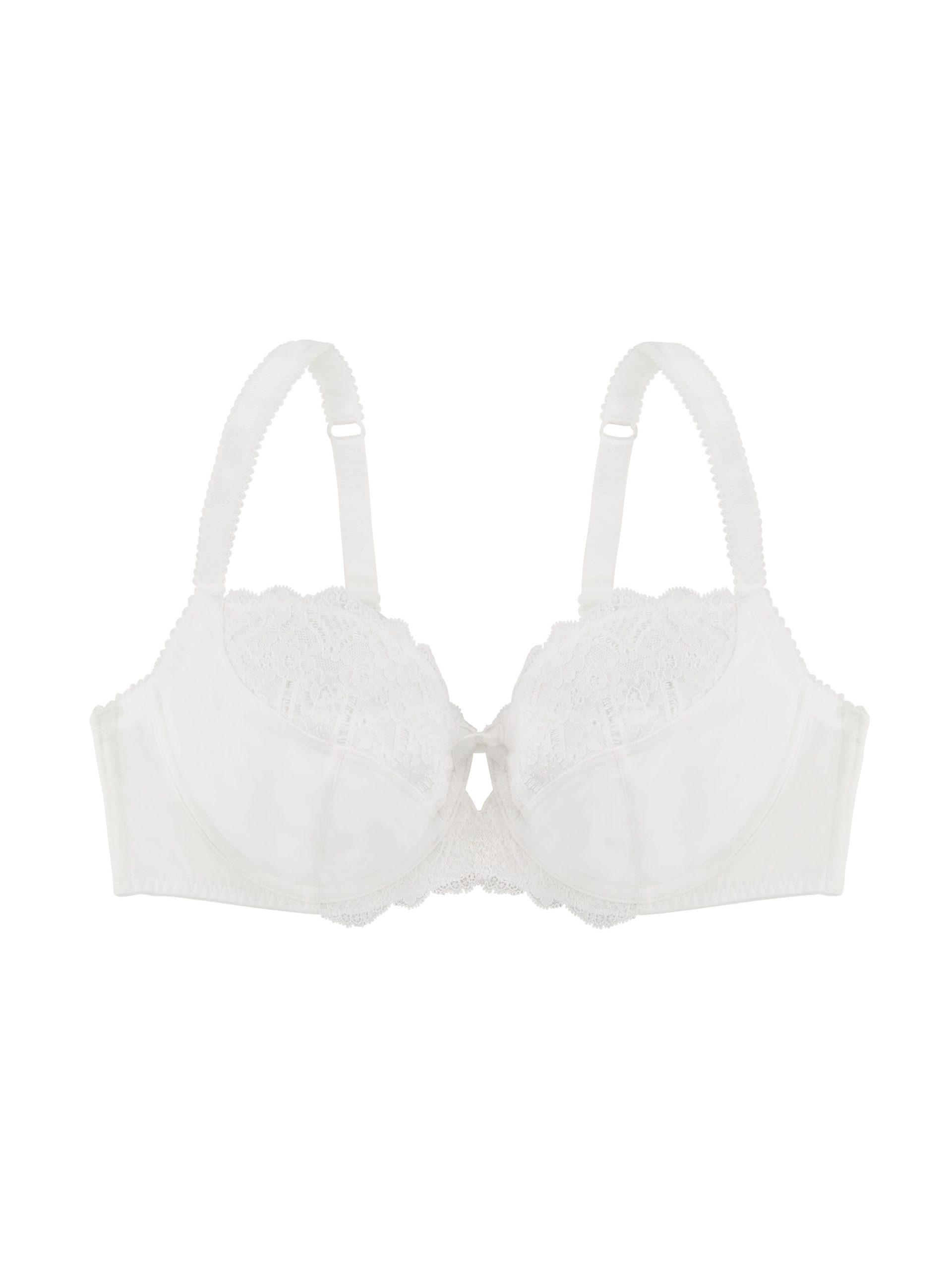 Cotton Non-Padded no-wire Demi Cup Bra with detachable transparent straps -  Stylace