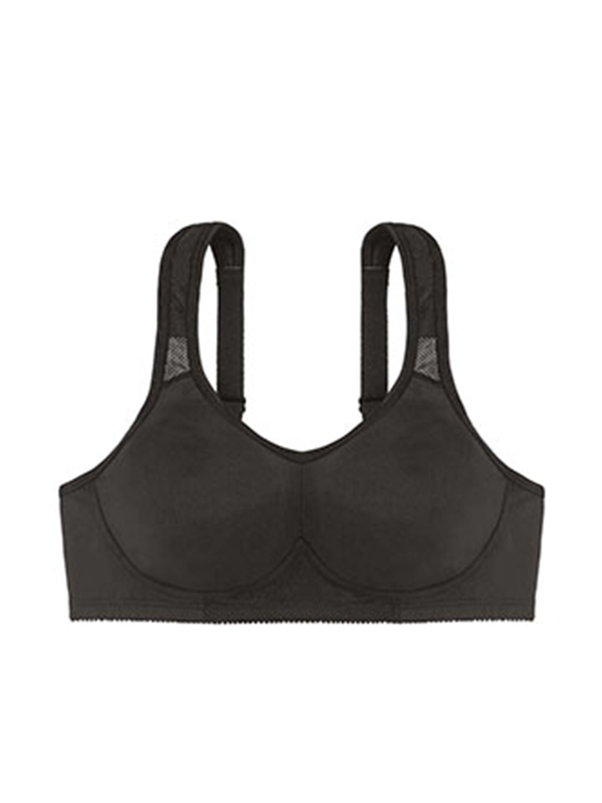 Dorina Defender micro lightly padded zip front sports bra in black