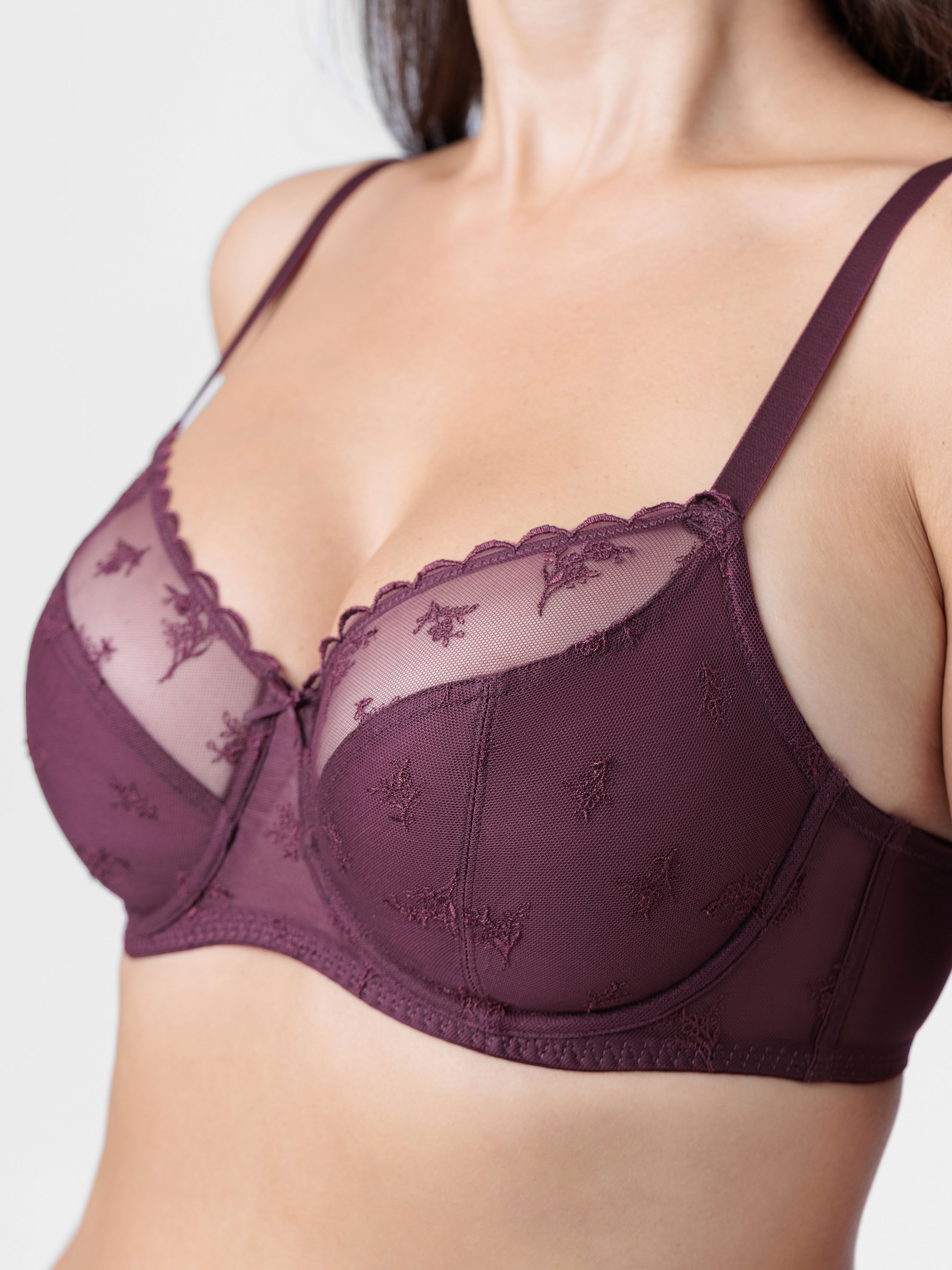 Wired Bras, Florale, Florale Mudan Wired Non Padded Visual Minimizing Bra